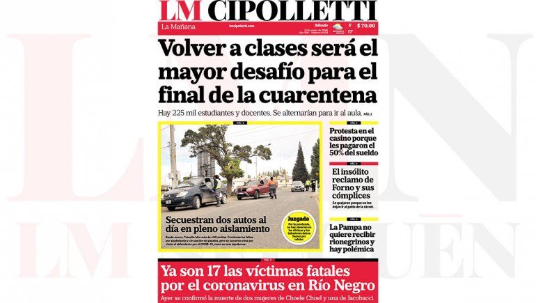 Mirá la edición impresa de LM Cipolletti