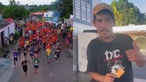 Alcoholizado y en ojotas, se coló en una maratón de ocho kilómetros en Brasil: llegó a la meta y se llevó una medalla.