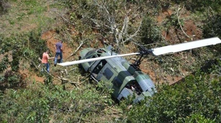Colombia: cayó un helicóptero del Ejército y hay cuatro muertos