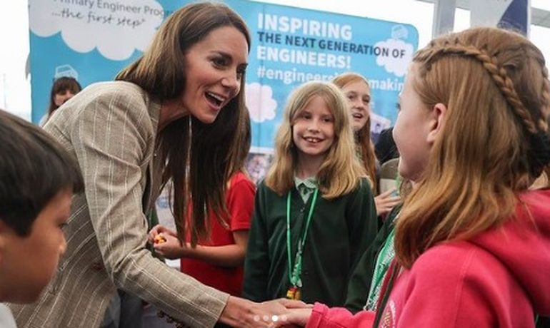 Kate Middleton, princesa de Gales, en una actividad social. Kate Middleton, princesa de Gales, en una actividad social.