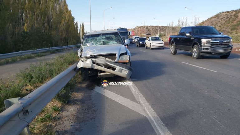 Fuerte choque en la zona del ex peaje sobre Ruta 7