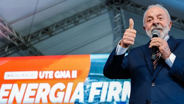 El presidente de Brasil, Lula da Silva, en la presentación de la obra. El presidente de Brasil, Lula da Silva, en la presentación de la obra.