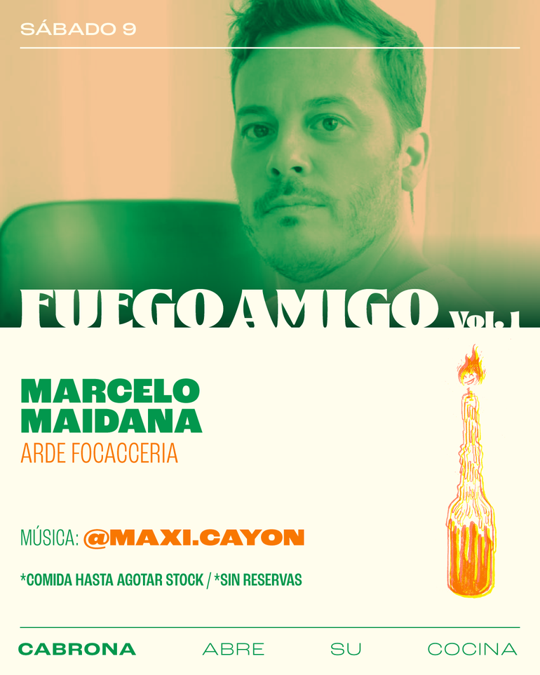 Esté sábado 9/11 Marce Maidana lleva su cocina a Cabrona. Esté sábado 9/11 Marce Maidana lleva su cocina a Cabrona.