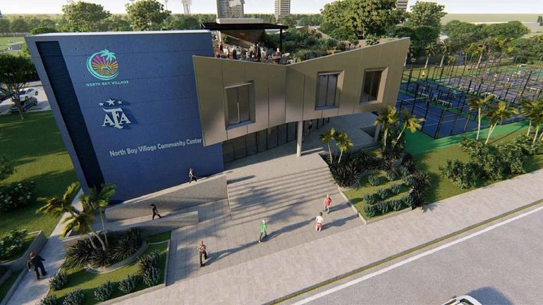 Render del AFA–North Bay Village Community Center, donde se había anunciado el evento posteriormente cancelado. (Foto: Noticias Argentinas)