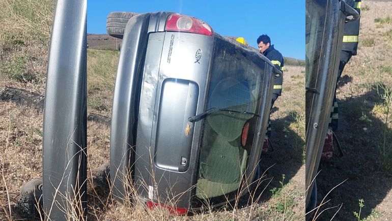 Un hombre sufrió un fuerte vuelco en la Ruta 237 y fue hospitalizado
