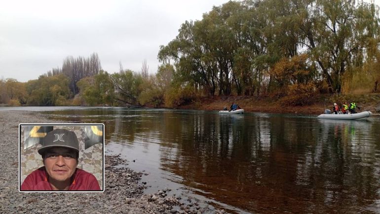 Complicado rastrillaje sobre el río Neuquén para dar con el hombre desaparecido desde hace más de una semana