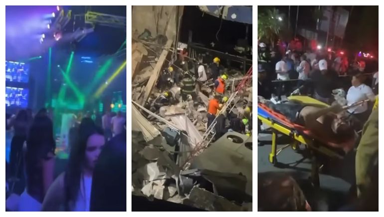Las tareas de rescate de sobrevivientes en el boliche continuaron durante la madrugada del miércoles.
