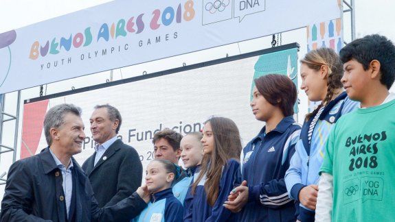 Mauricio Macri, ayer, en Villa Soldati.