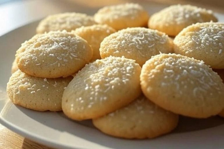 Estas galletitas de coco se pueden cocinar tanto en el horno como en la airfryer.