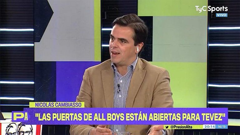 Nicolás Cambiasso hizo oficial el interés de All Boys por Tevez.