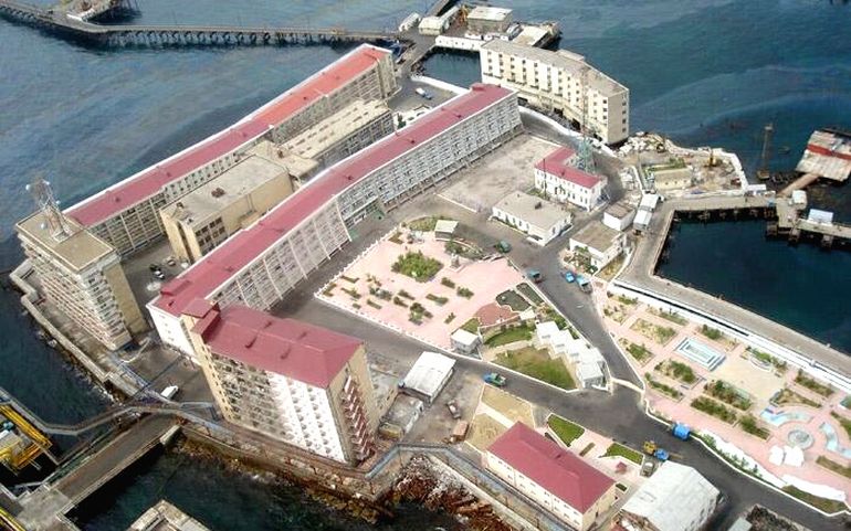 Una imagen del sector central de la ciudad petrolera. Una imagen del sector central de la ciudad petrolera.