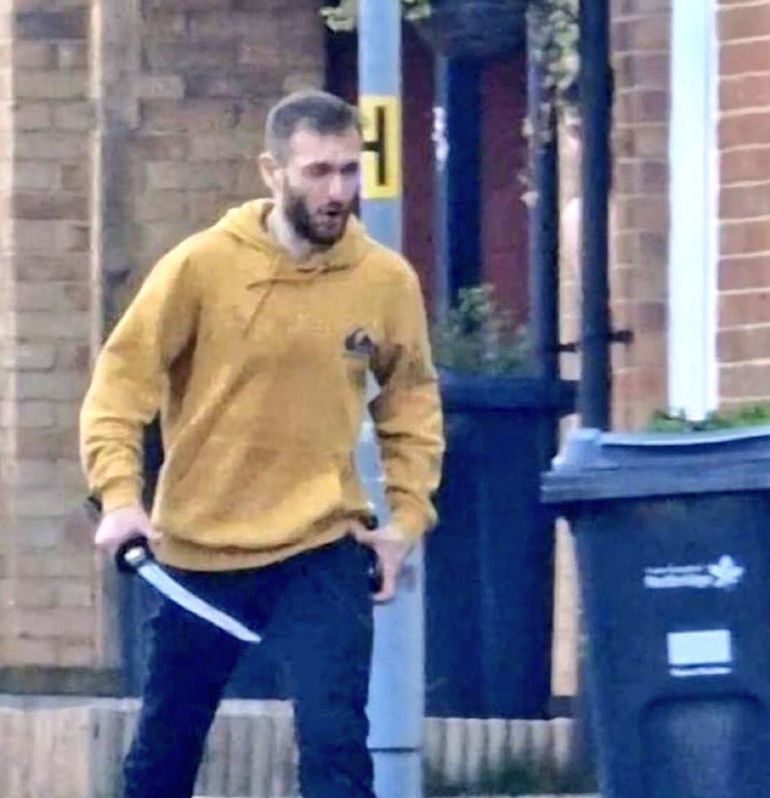 Una captura de video del atacante en Londres. Una captura de video del atacante en Londres.