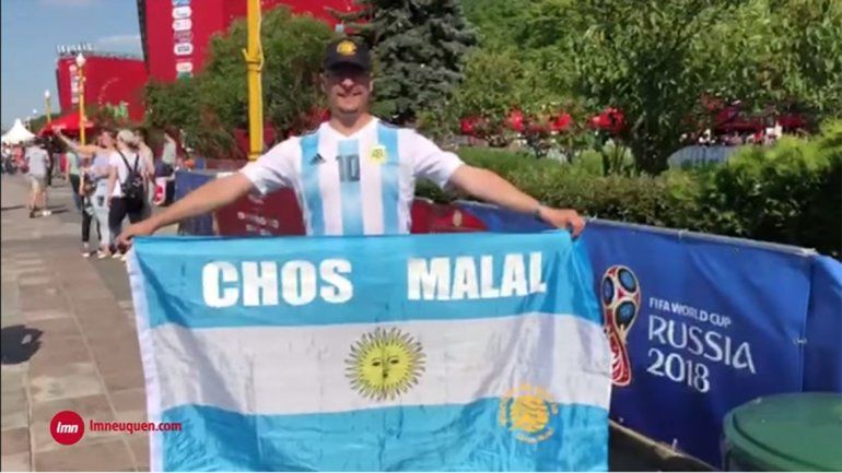 De Chos Malal a Moscú para alentar a Acuña