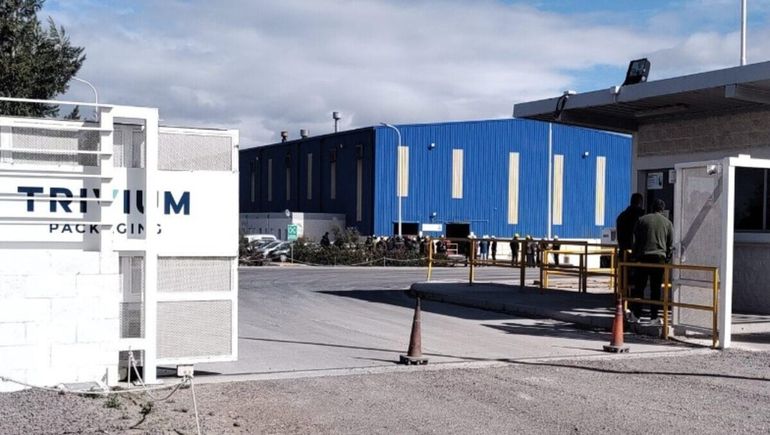 La planta de Trivium Packaging en el Parque Industrial Pesado de Puerto Madryn.