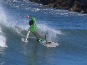 Una playa de la Patagonia, cerca de la certificación Bandera Azul por la calidad de su agua y su ambiente.