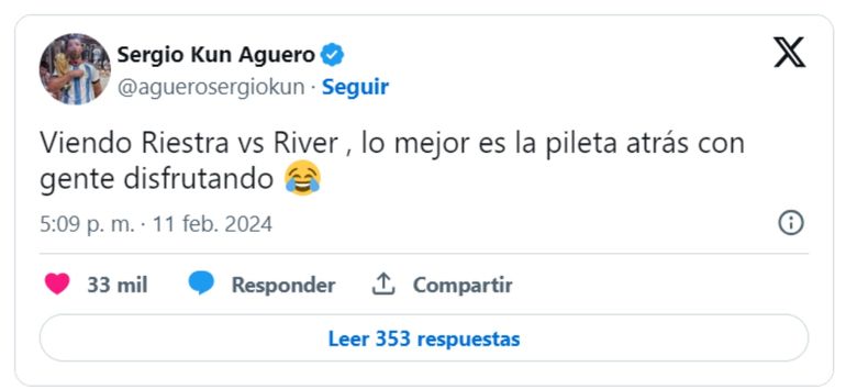 El tuit del Kun Agüero El tuit del Kun Agüero