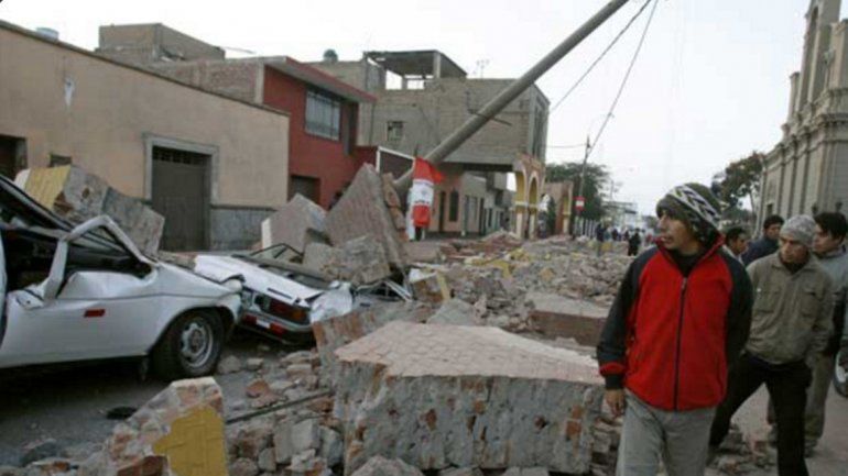 Los destrozos que generó el sismo en la zona sur del país.