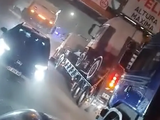 El nuevo choque del puente se registró en la noche del lunes.