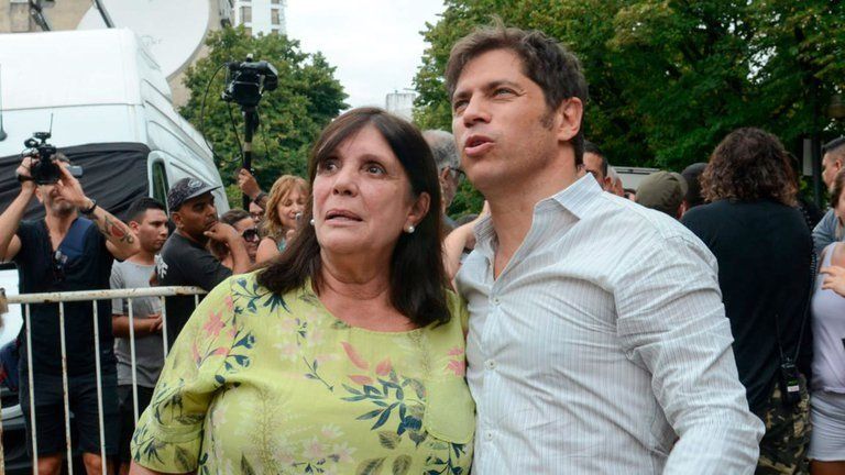 Teresa García, la ministra de gobierno de la provincia de Buenos Aires y Axel Kicillof.