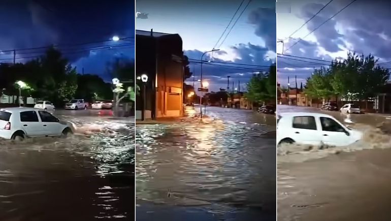 La tormenta afectó el centro de la provincia: en Cutral Co hay viviendas y calles anegadas