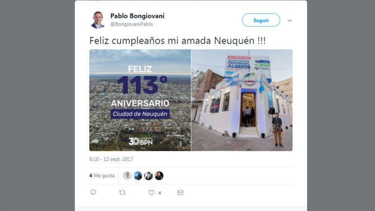 El saludo de Bongiovani.