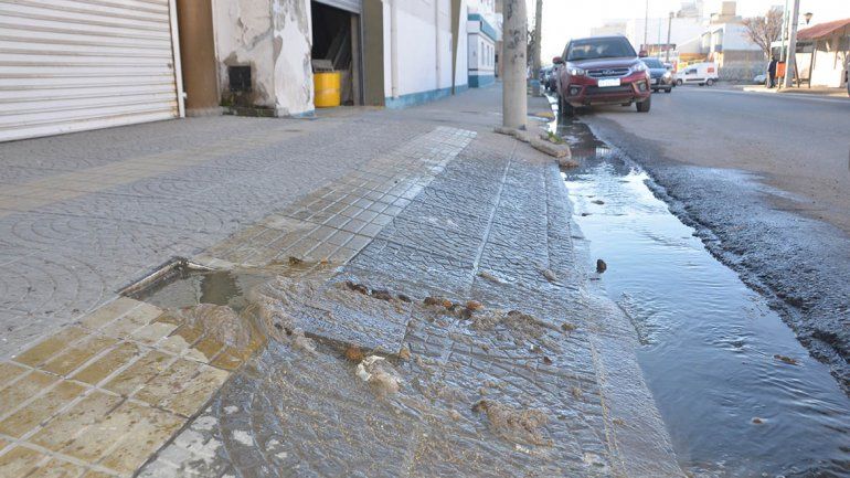 Un río de caca corre por la calle San Martín al 1500 desde hace cuatro años