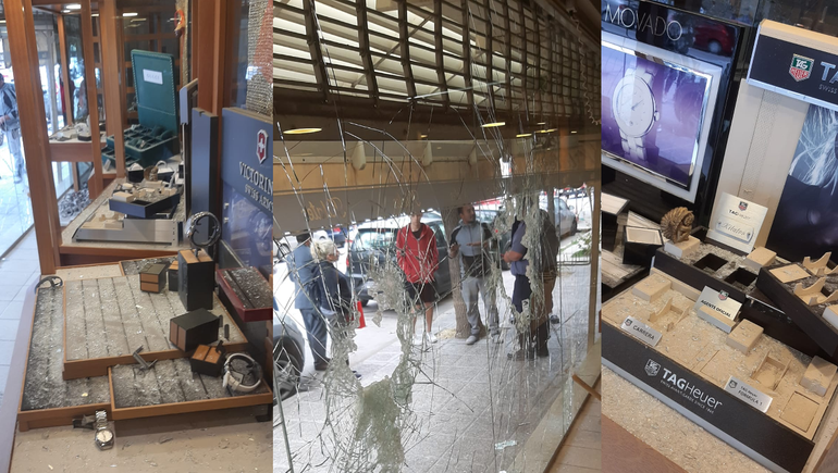 A plena luz del día, robo comando a una joyería céntrica de Cipolletti