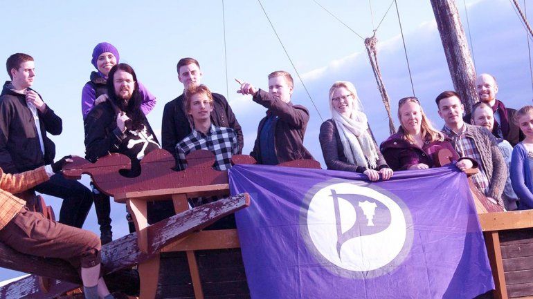 Los miembros del Partido Pirata en una foto difundida por su aparato de campaña. Se vota el año que viene.
