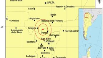 Se registró un fuerte sismo de 5,7 grados en Tucumán