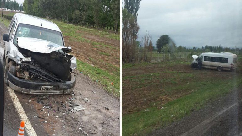 Dos heridos tras un fuerte choque en la Ruta 151