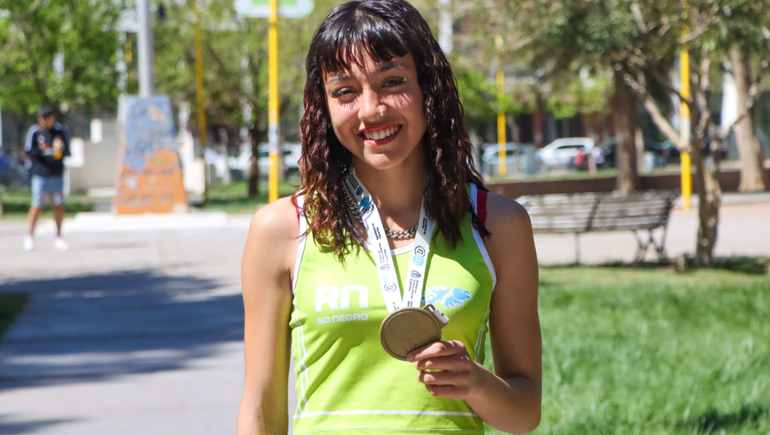 Brisa Trecano es atleta y anduvo muy bien en los Juegos Evita. Fotos: Anahí Cárdena 