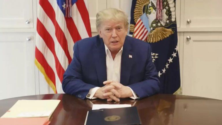 Trump publicó un video en el que dijo que está mejor