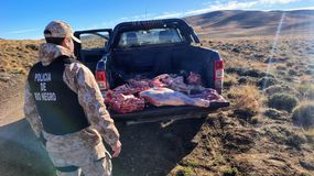 El operativo se realizó el viernes por la mañana sobre la ruta provincial 80. Foto: Gentileza. | LM Neuquen El operativo se realizó el viernes por la mañana sobre la ruta provincial 80. Foto: Gentileza.
