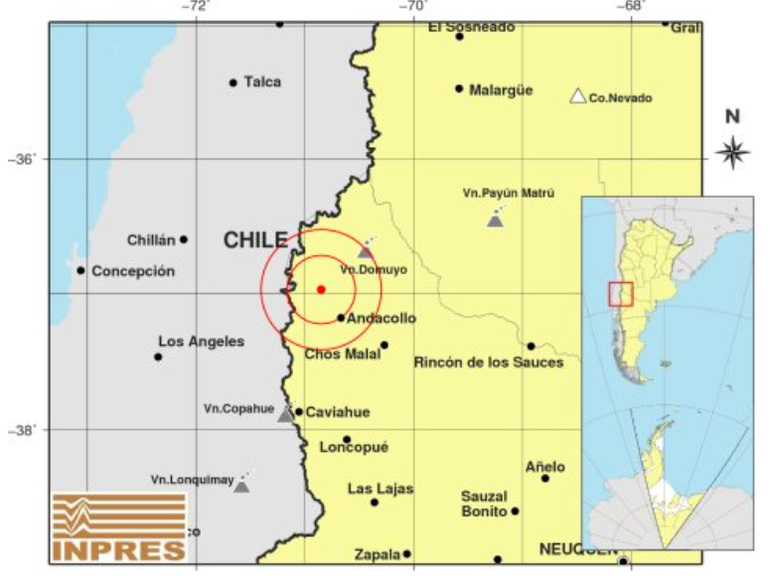 El sismo registrado esta madrugada de sábado 3 de mayo en Andacollo.