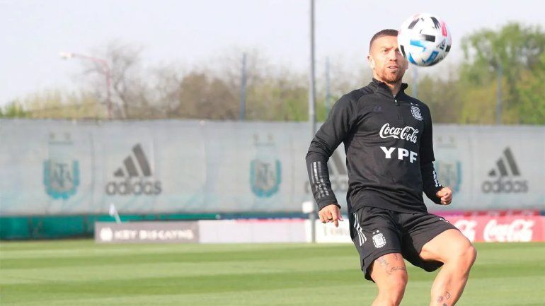 Papu Gómez en un entrenamiento. No entró ni un minuto.