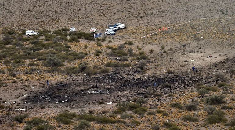 Vista aérea de la zona de Los Menucos donde en 2011 se precipitó el avión de la empresa Sol.