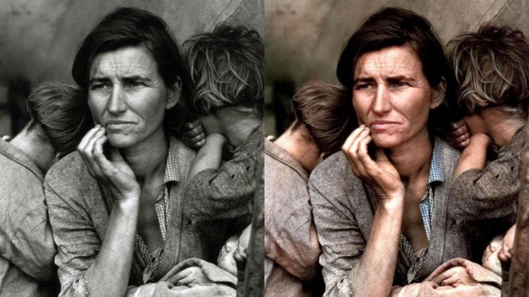 Una web convierte a color fotos en blanco y negro