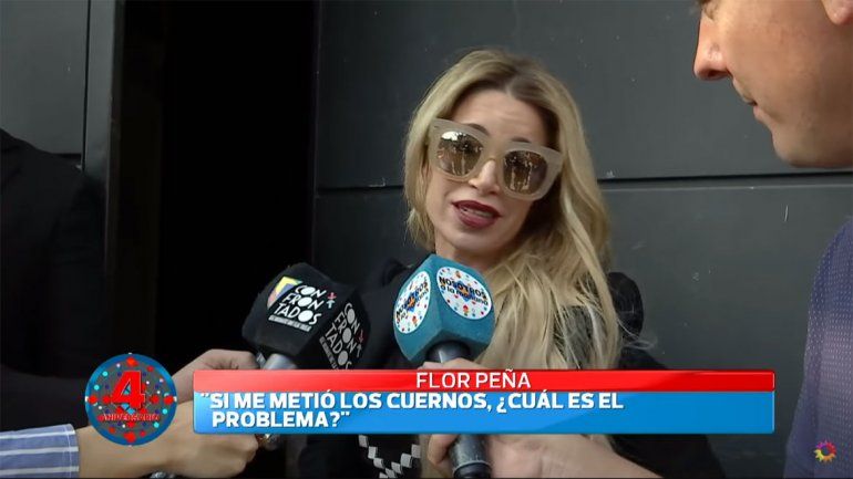 Flor Peña enfrentó a la prensa luego de la viralización de los audios hot de su marido con otra mujer