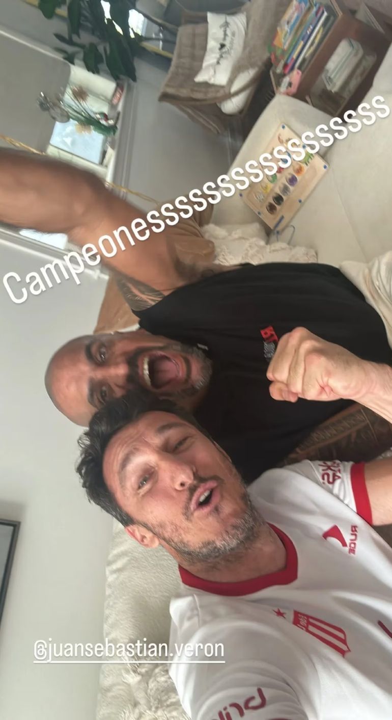 La foto de Pico Mónaco y Juan Sebastián Verón La foto de Pico Mónaco y Juan Sebastián Verón