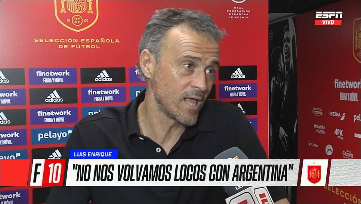 Luis Enrique menospreció el triunfo de la Argentina ante Italia: qué dijo