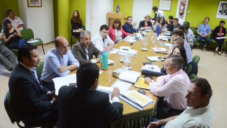 Quiroga estuvo acompañado por funcionarios de su gabinete