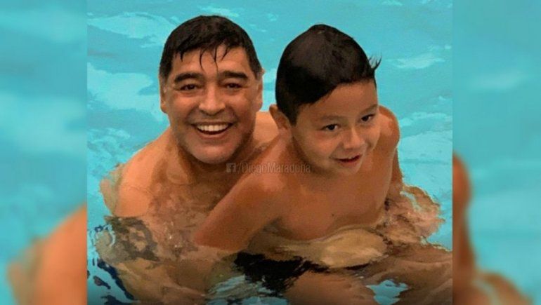 Ojeda recordó a Maradona con un tierno video con Dieguito Fernando