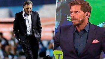 Vignolo le venía pegando duro a Riquelme. Vignolo le venía pegando duro a Riquelme.