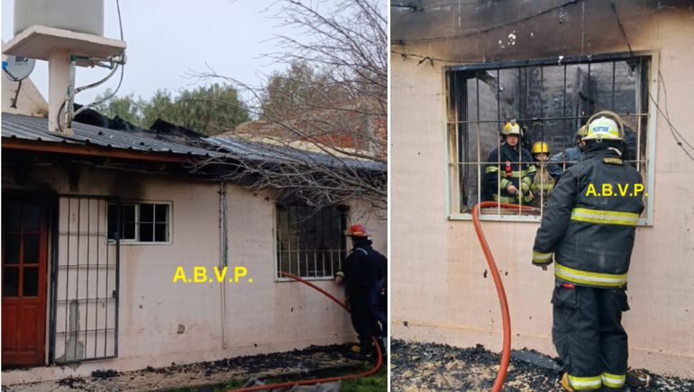 Un nene jugaba e incendió su casa en Plottier