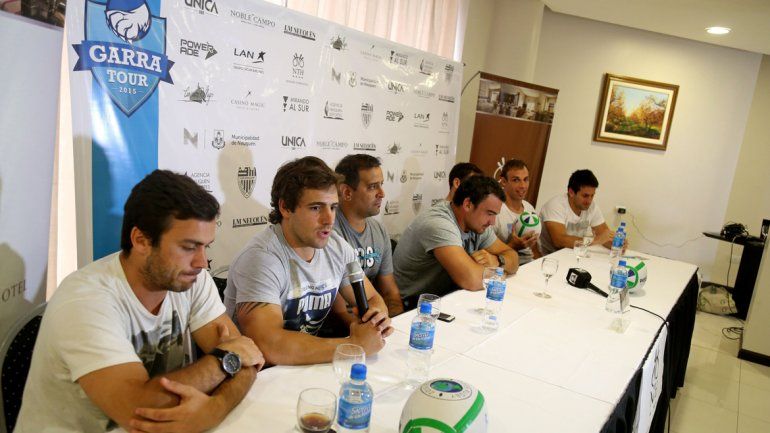 Parte del equipo de Los Pumas