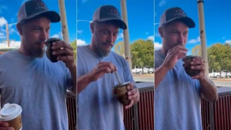 Un argentino le dio mate a Ragnar de Vikingos y su reacción se hizo viral