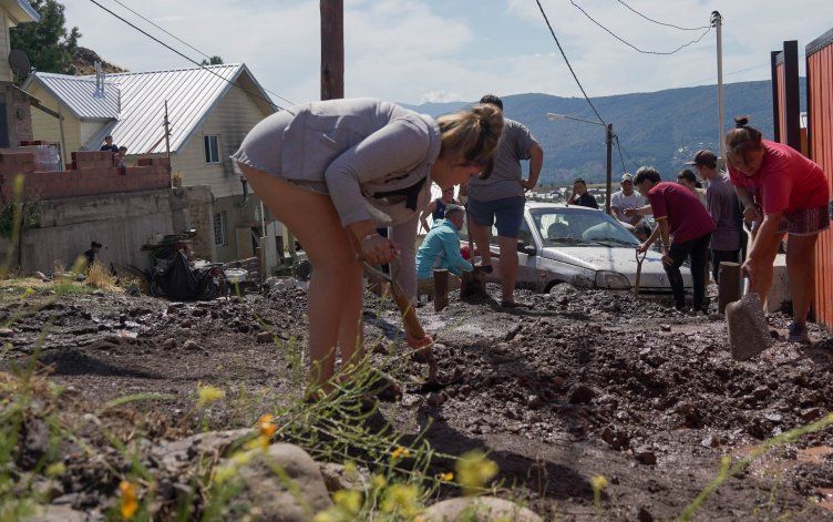 La tormenta provocó deslaves en San Martín de los Andes