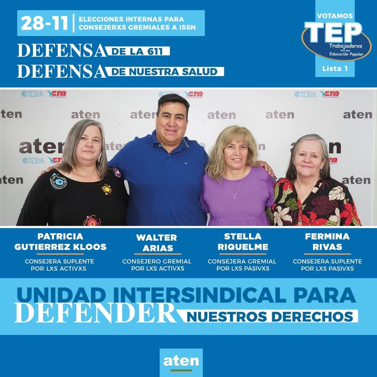 La lista oficial del TEP para los consejeros de ATEN en el ISSN