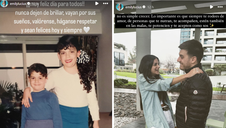 El posteo de Emily Lucius con su hermana. El posteo de Emily Lucius con su hermana.