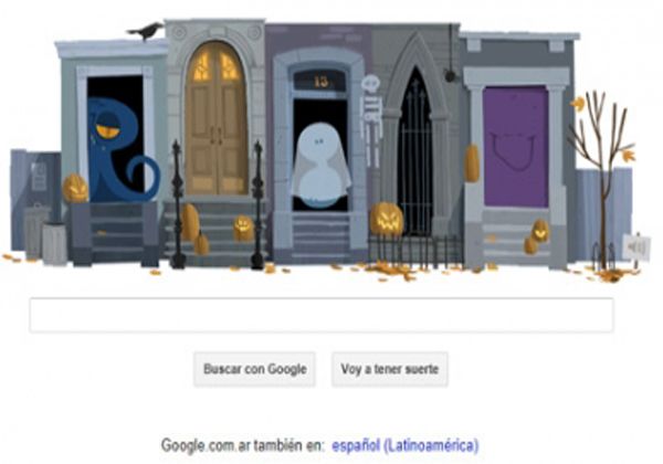 Para celebrar Halloween, un doodle que asusta
